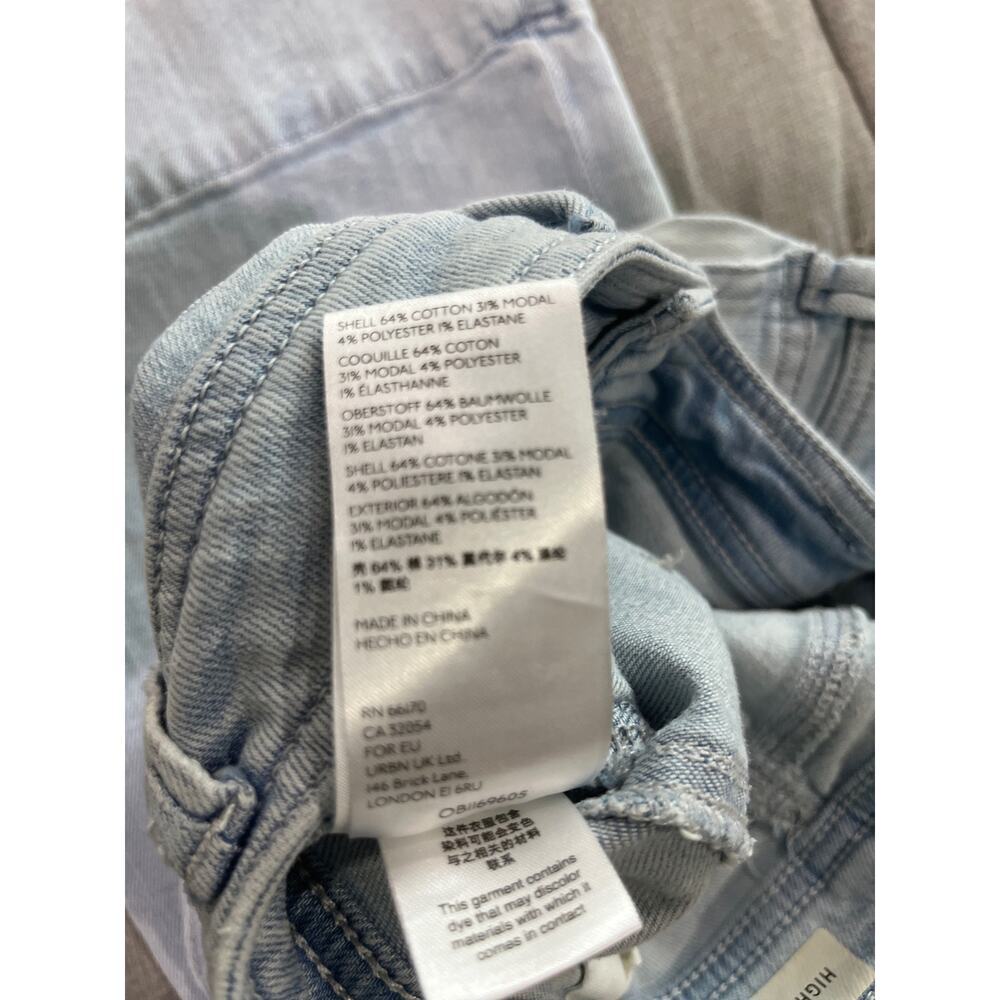 Pilcro By Anthropologie High Rise Trouser Bootcut Denim Jeans Light Blue Wash 28 - Picture 7 of 9